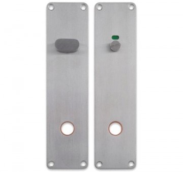 NB-11093 Langskilt - Toalett / wc garnityr 215x55mm Leveres i par. Rustfritt Stål