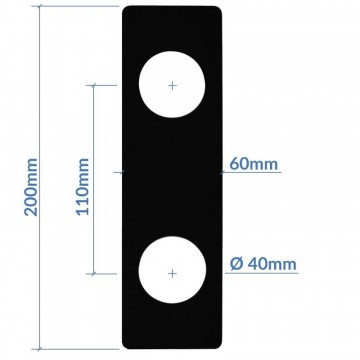 Dekkskilt til døren. 7603-E. Sort matt