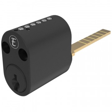 ESP NB-Sylinder - dørlås til balkongdør / altandør til innsiden av døren. Med avkapp bar medbringer. Sort matt