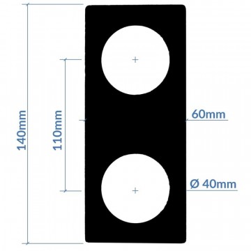 Dekkskilt til døren. 7590-E. Sort matt. Leveres i par.