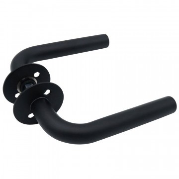 Dørvrider L-form 19mm. Sort matt