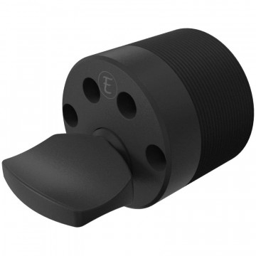 Standard knappvrider - knappsylinder til innsiden av døren inklusiv ring. Svart matt